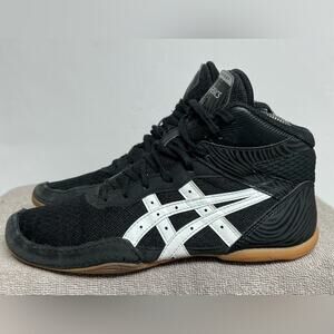Asics Matflex 7 Mens Size 5.5 Gray Blue Wrestling Shoes Boxing MMA 1084A011